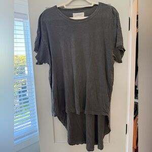 THE GREAT. Charcoal Gray Top